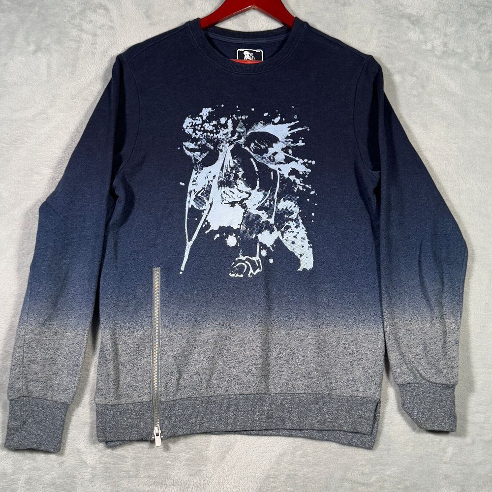 PRPS Sweatshirt Mens Small Heather Ombre Crewneck‎ Long Sleeve Sweater Pullover